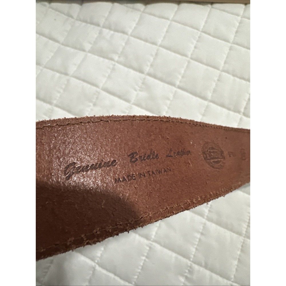 Fossil Womens Brown Leather Belt Gold Buckle Medium Leather Adjustable Solid - Picture 2 of 15